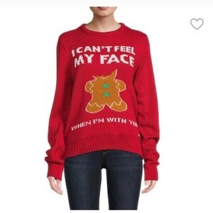 American‎ Stitch Red Gingerbread Man Novelty Sweater Size Medium